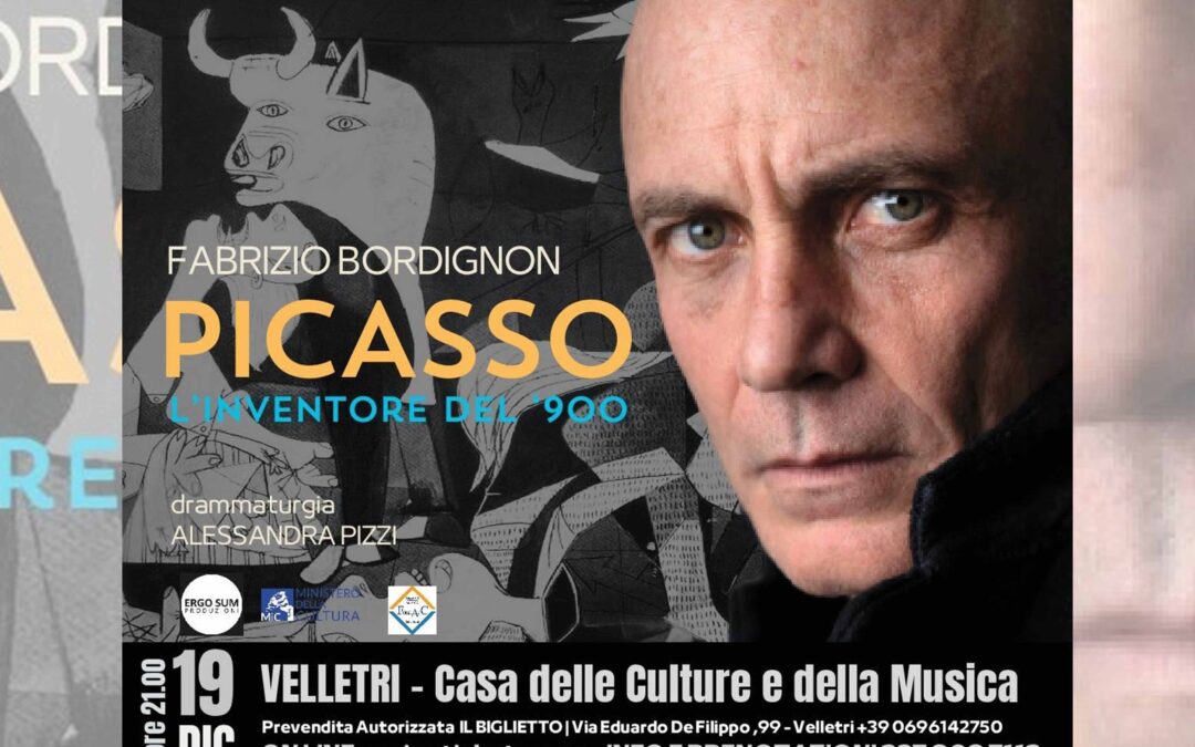Il 19 dicembre a Velletri lo spettacolo “Picasso, l’inventore del ‘900” con Fabrizio Bordignon