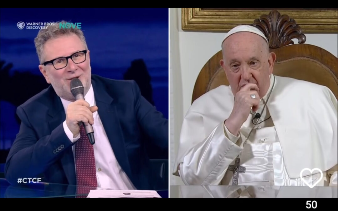 Il Papa da Fazio: “Le dimissioni? Non sono nei miei pensieri. Ma ecco perché chiedo sempre di pregare per me”