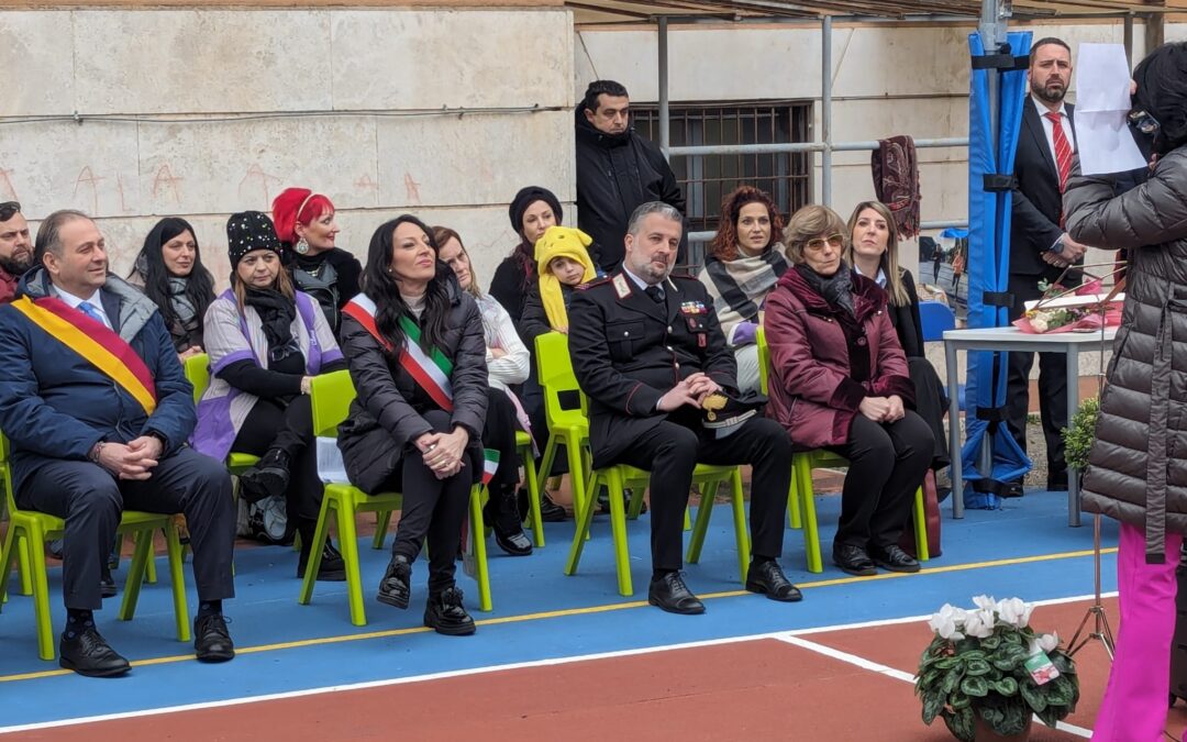 Inaugurato alla presenza di Svetlana Celli, il campo polivalente della scuola Elisa Scala