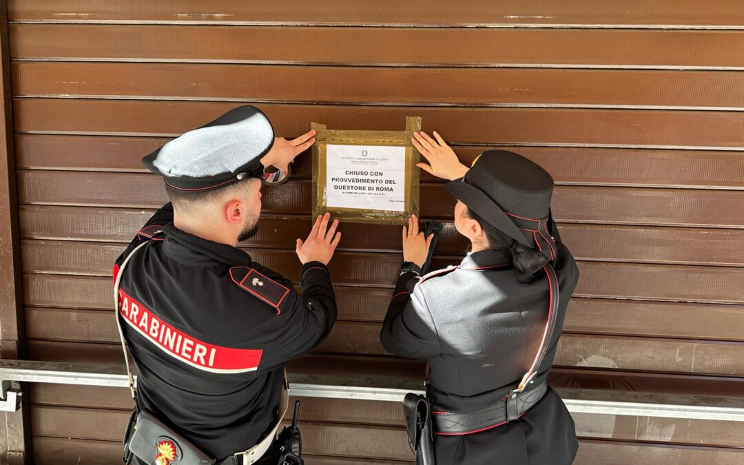 Controlli dei Carabinieri a Cinecittà e Don Bosco: denunciate 6 persone e chiusa un’attività