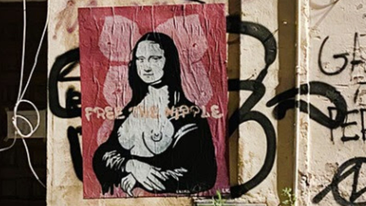 A San Lorenzo la street artist Laika celebra l’uguaglianza di genere con “Free the Nipple”