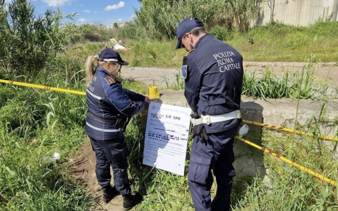 Incendio Collatina, Polizia Locale sequestra area di 7mila metri quadrati