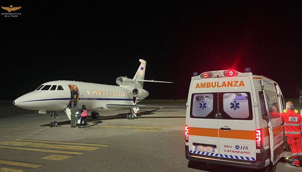 Un volo sanitario d’urgenza dalla Calabria a Roma per un neonato in pericolo di vita