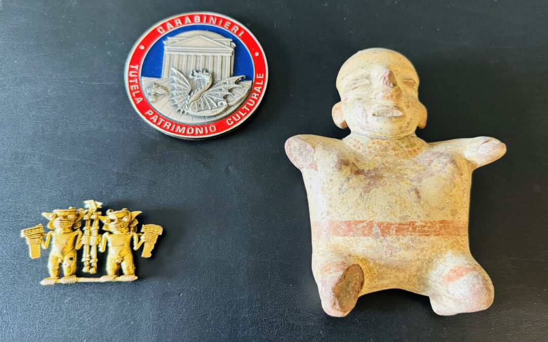 I Carabinieri tutela patrimonio consegnano al Museo delle Civiltà, due reperti mesoamericani