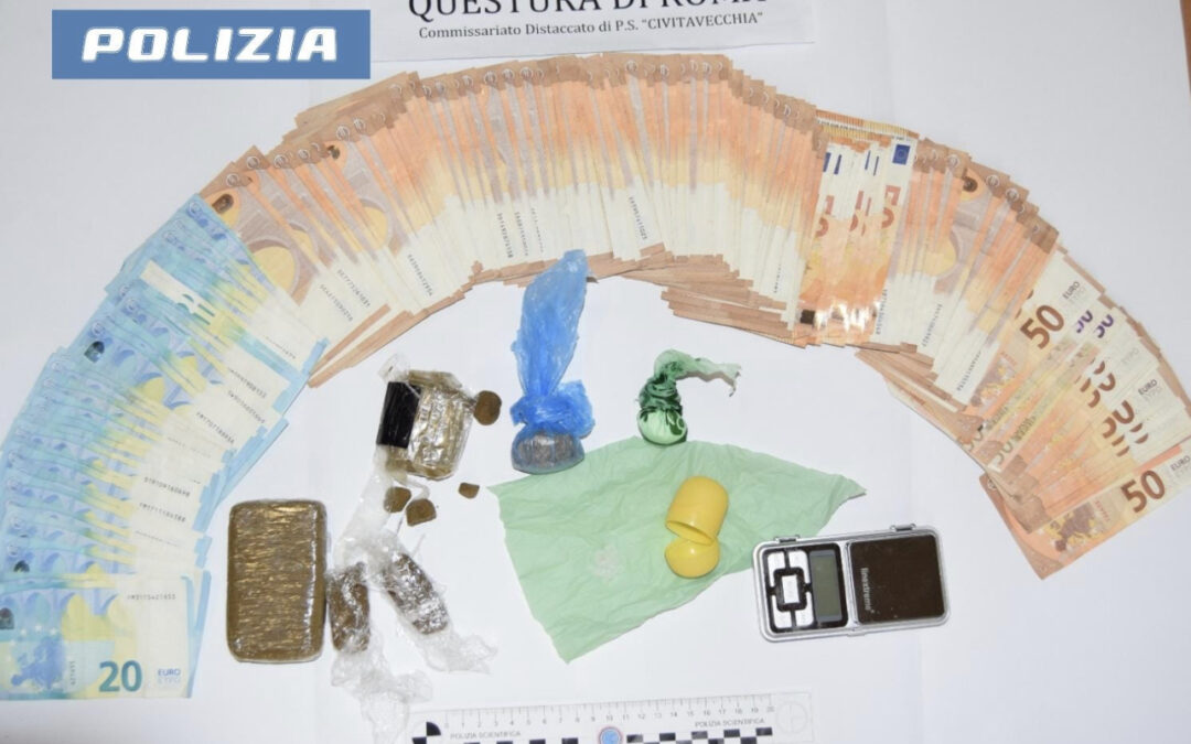 La Polizia di Civitavecchia mette a segno due arresti per droga