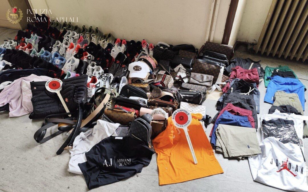 Porta Portese, la Polizia Locale sequestra centinaia di articoli contraffatti