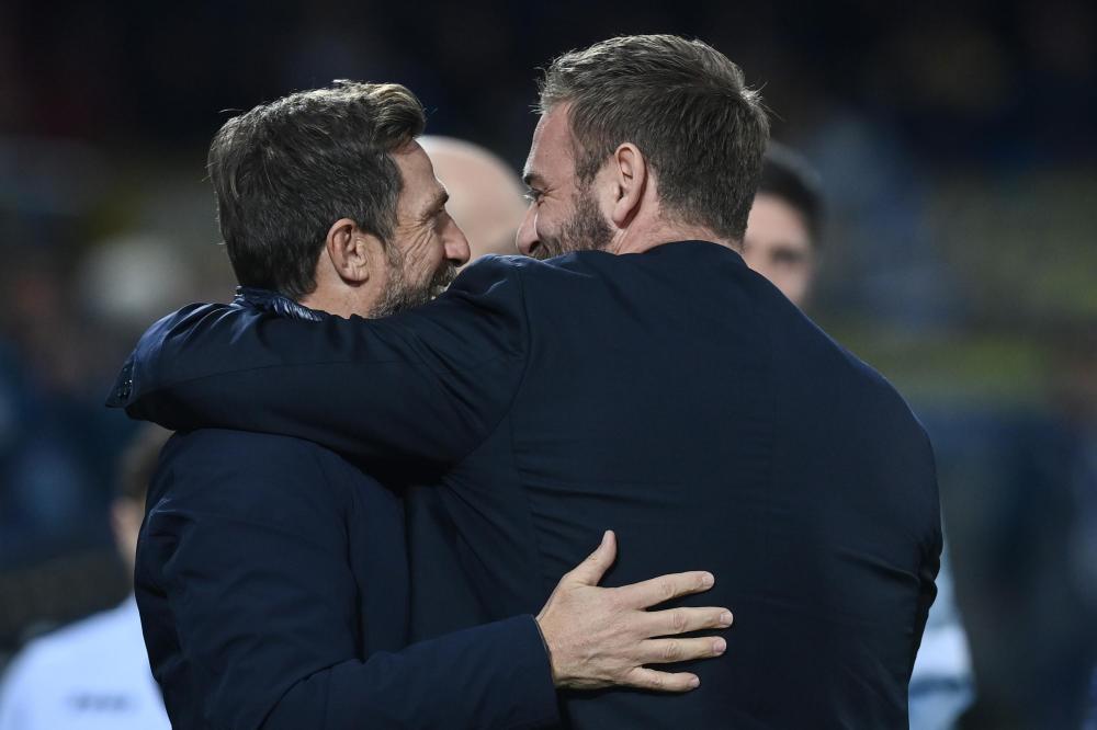 Roma, De Rossi dispiaciuto per Di Francecso: “Il suo Frosinone non meritava di retrocedere”