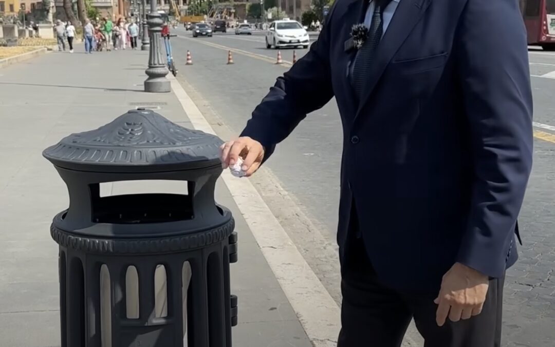 A Roma arriva Cestò il nuovo cestino per la raccolta dei rifiuti. Ne verranno installati 18mila