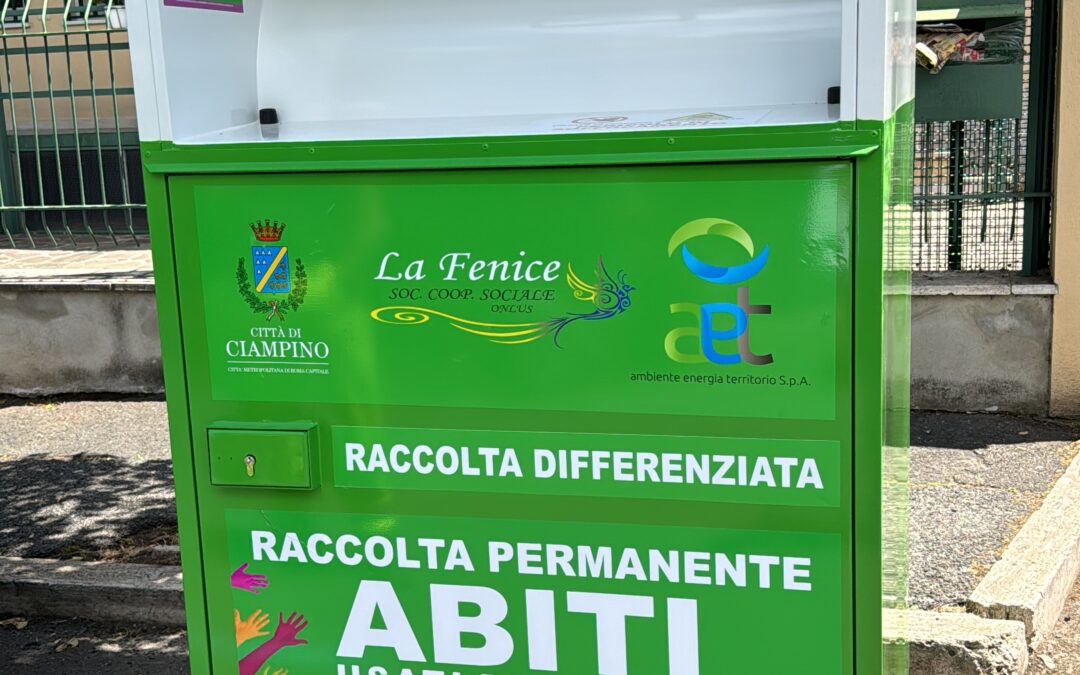 Comune di Ciampino, al via installazione dei nuovi contenitori per abiti usati