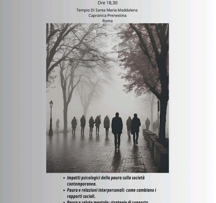 “Le molteplici dimensioni della Società della Paura”, incontro al Tempio della Maddalena a Capranica Prenestina
