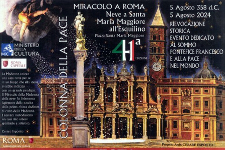 Neve d’agosto a Roma: oggi si ripete il “miracolo” a Santa Maria Maggiore