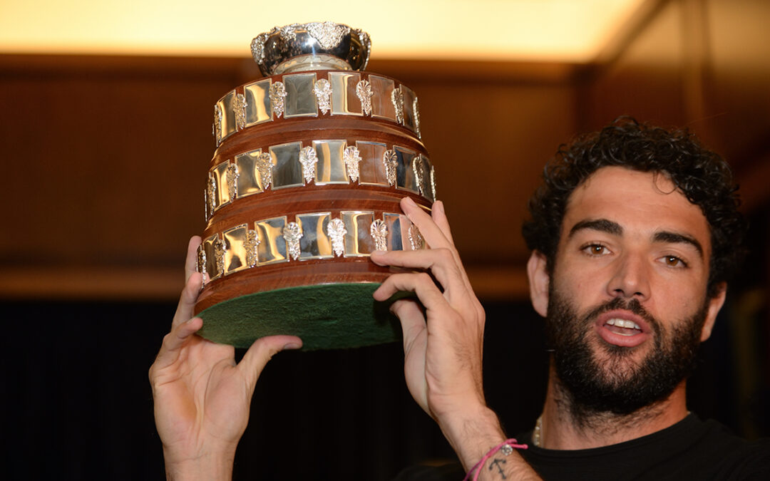 Tennis, Matteo Berrettini in visita al “suo” Circolo Canottieri Aniene con la Coppa Davis