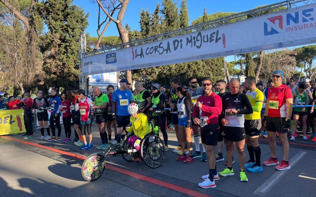 Corsa di Miguel, 12.500 runner sulle strade di Roma. Arrivo allo stadio Olimpico