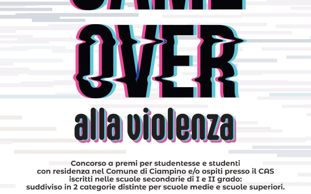 Progetto GAME OVER alla violenza, al via edizione 2025 del concorso indetto dal Comune di Ciampino