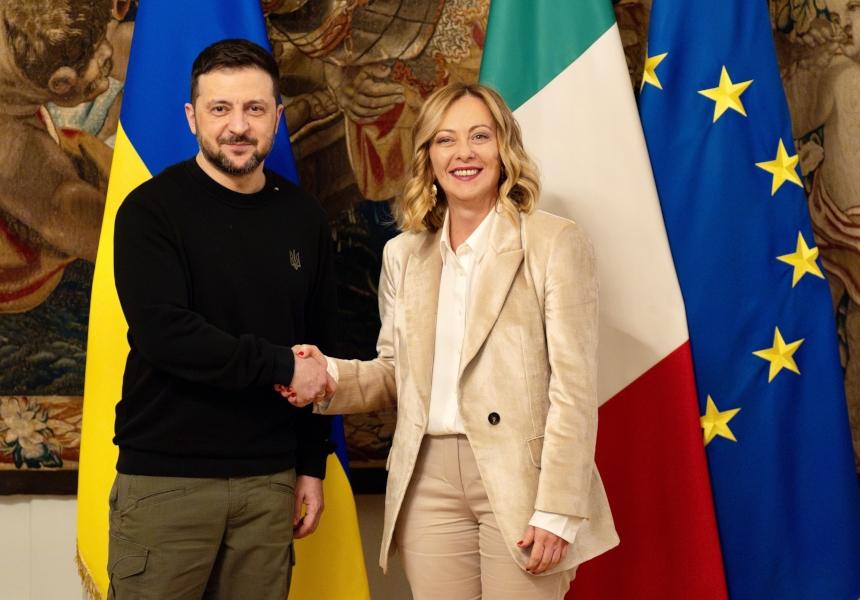 Zelensky a Roma, Meloni: “Sostegno dell’Italia a 360 gradi”