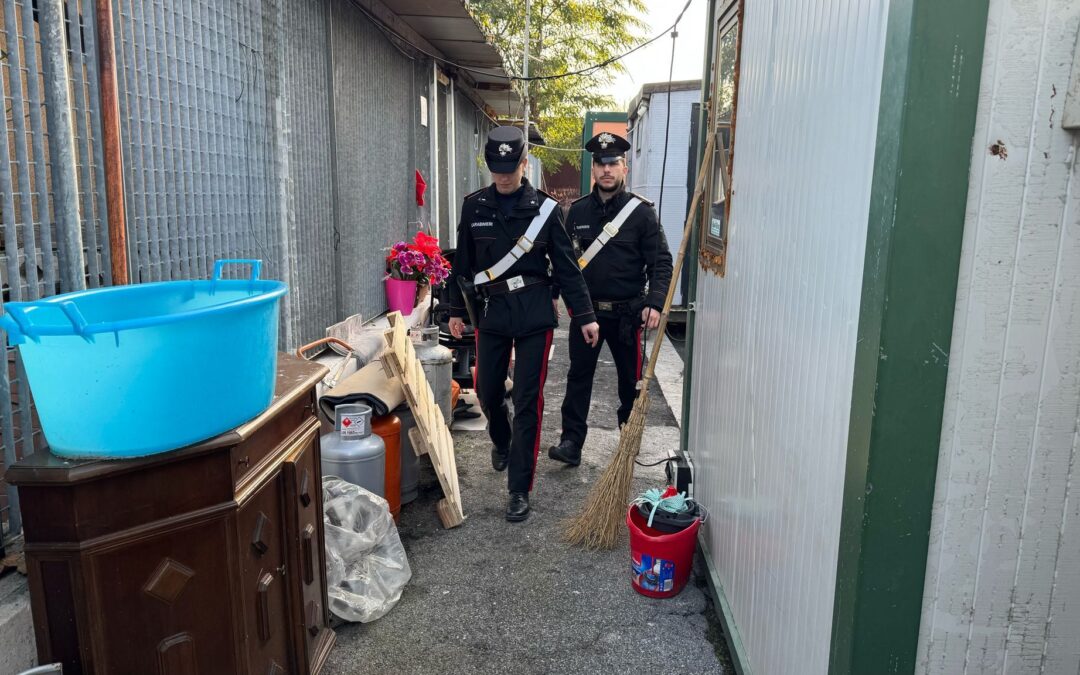 San Paolo, controlli dei Carabinieri nel campo nomadi di vicolo Salvi