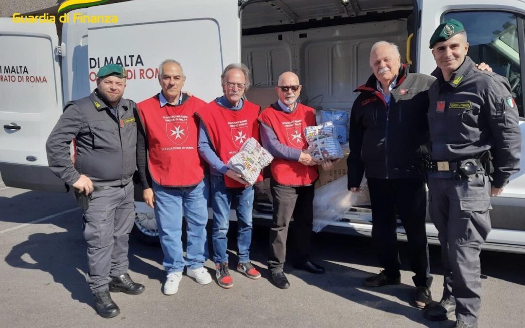 GdF Roma devolve capi di abbigliamento all’Ordine di Malta di Veroli