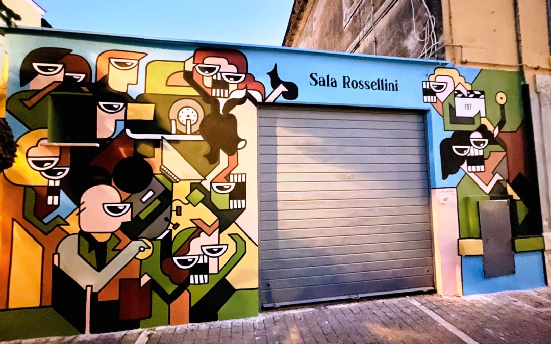 Ladispoli, il murale di Chiara Capobianco omaggia “Roma città aperta” nella sala Rossellini