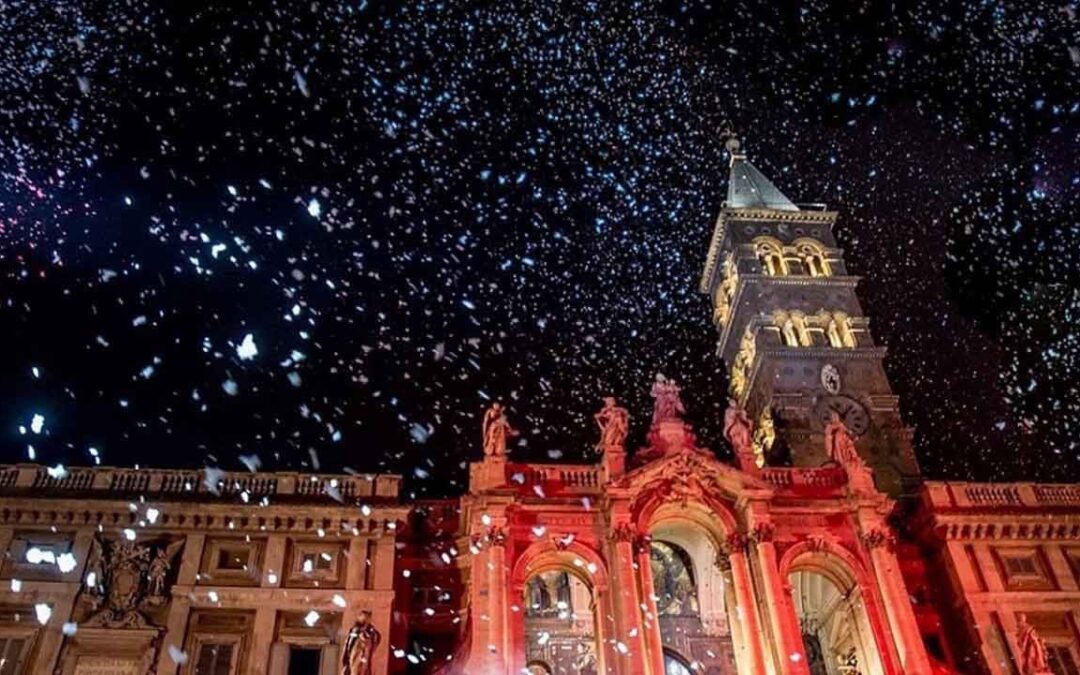 Stasera nella Basilica di Santa Maria Maggiore si ripeterà il miracolo della neve a Roma