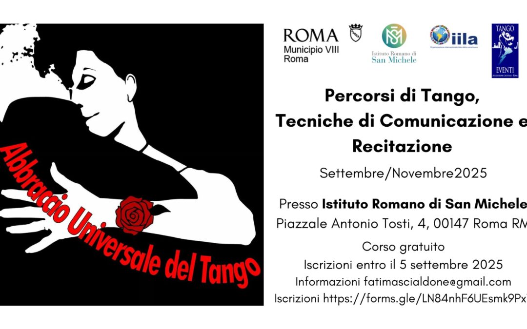 Al via il percorso di Tango terapia e tecniche di comunicazione e recitazione