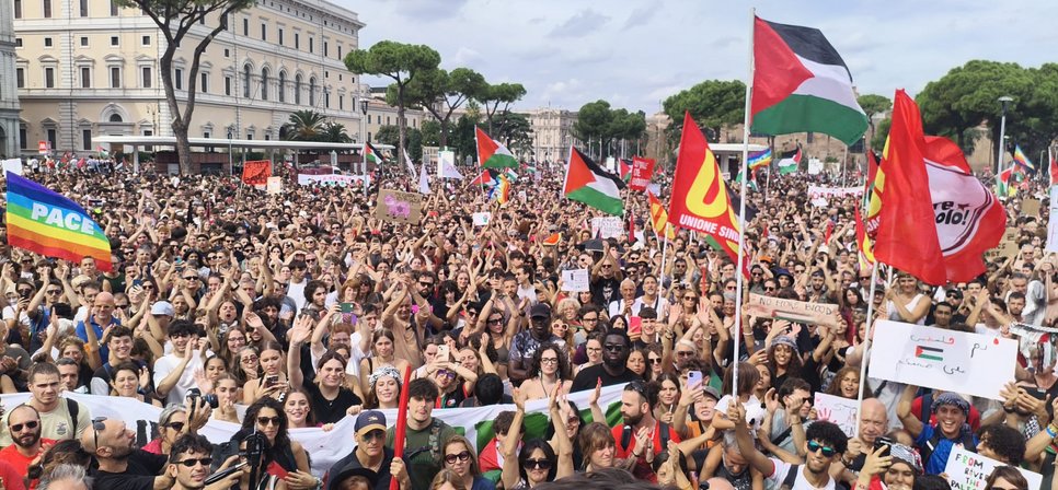 Parte domani ‘Cento piazze per Gaza’ l’occupazione permanente in cento città tra cui Roma