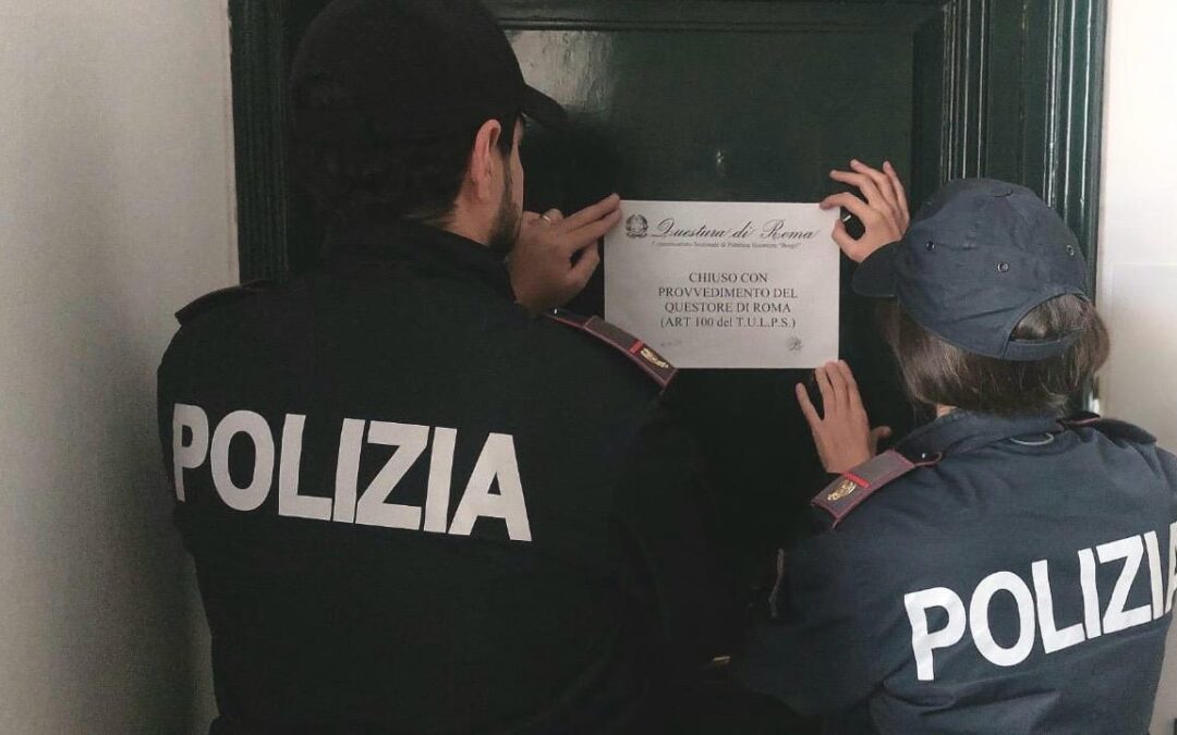 Irregolarità e risse in strutture ricettive e commerciali. Questore ordina la chiusura
