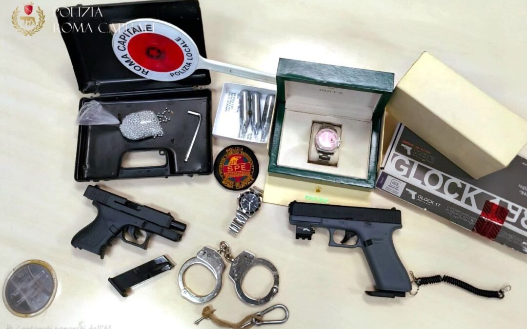 Controlli nel campo nomadi di Via di Salone: 3 mezzi sequestrati e 2 denunciati. Rinvenute armi ad aria compressa e Rolex