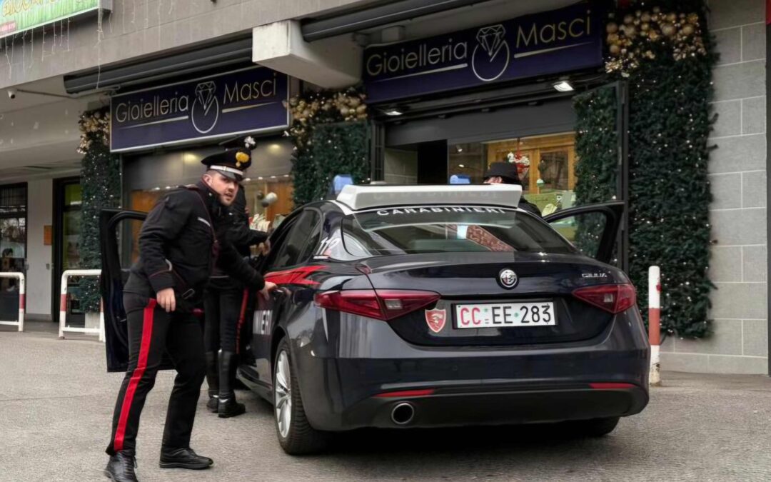Morlupo, rapina a mano armata in gioielleria: tre uomini arrestati