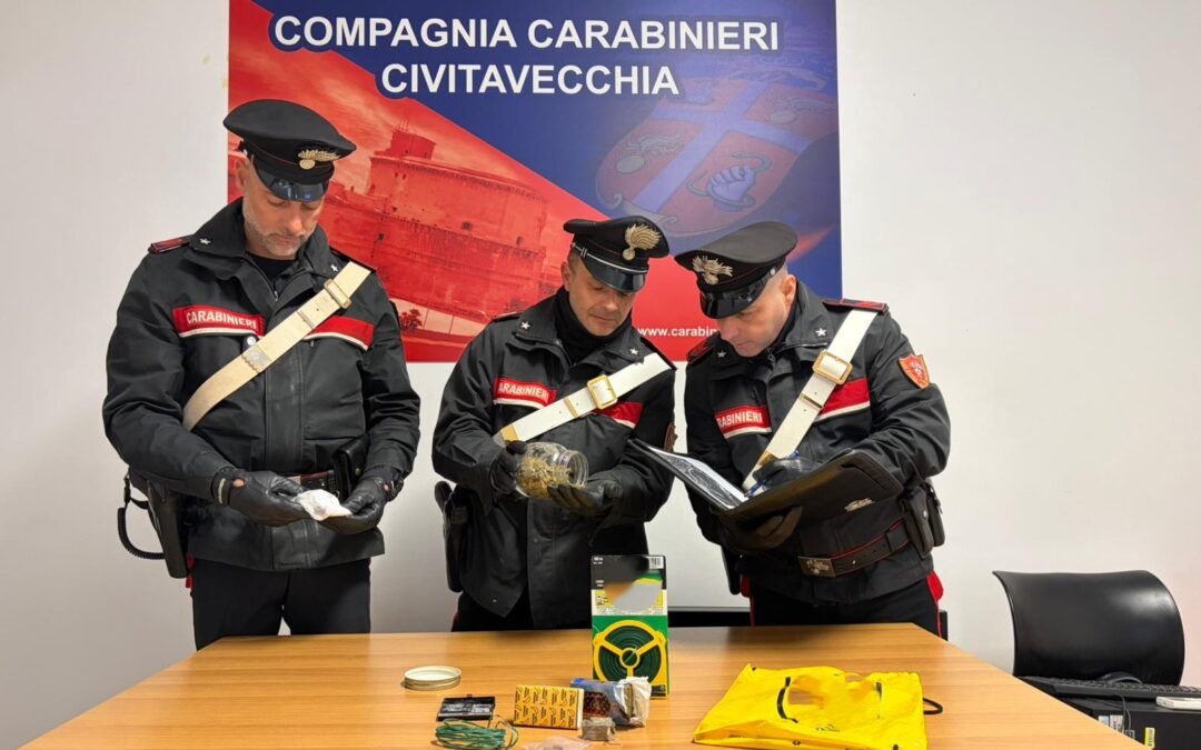 Tolfa, arrestato dai Carabinieri un 38enne per detenzione e spaccio di droga