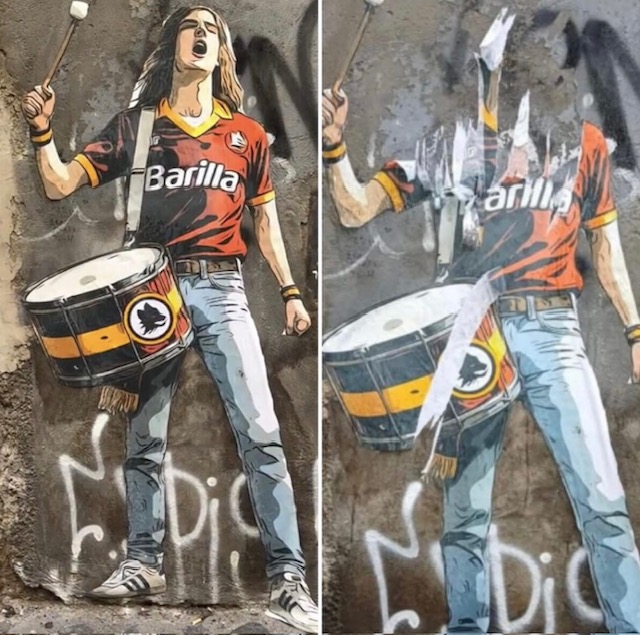 Vandalizzato il murale dedicato ad Antonio De Falchi