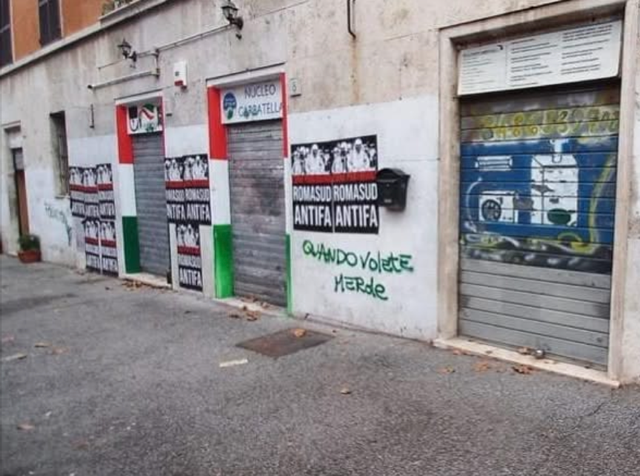 Vandalizzata la sede di Fratelli d’Italia alla Garbatella. Qui la meloni ha iniziato a fare politica
