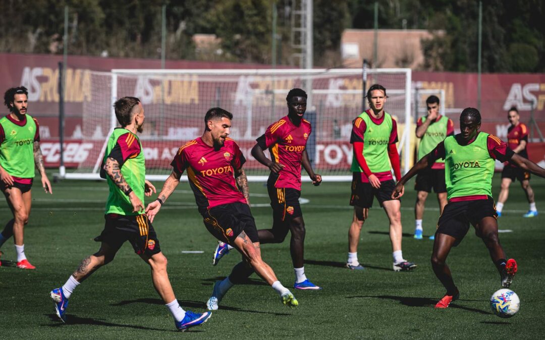 Roma, squadra di nuovo al lavoro per la sfida dell’Olimpico di venerdì con il Pisa