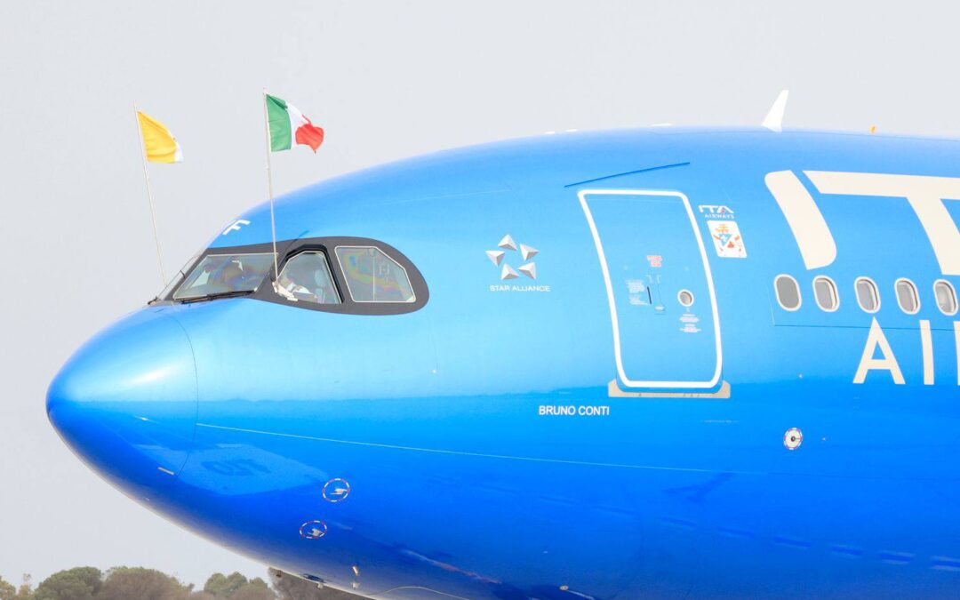 Papa Leone in viaggio verso l’Africa sul nuovo ITA A330-900 dedicato a Bruno Conti