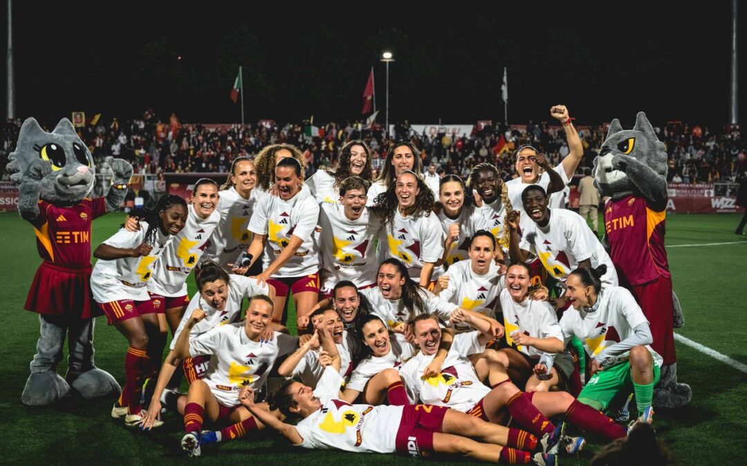 Roma Women, le immagini della festa scudetto allo stadio Tre Fontane