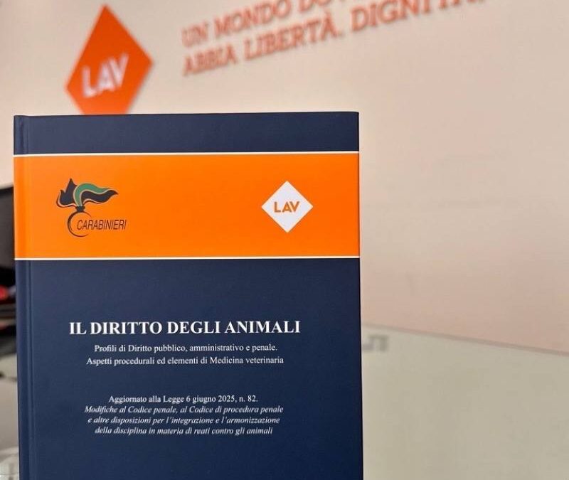 Carabinieri: l’Arma e LAV presentano il manuale “Il diritto degli animali”
