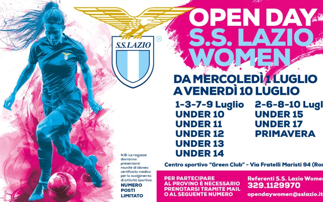 Lazio Woman, dal 1° al 10 luglio si terranno gli Open Day al Green Club