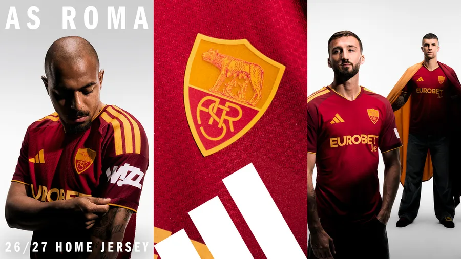 Roma e Adidas hanno presentato il nuovo kit Home: un inno alla “Virtus” romana