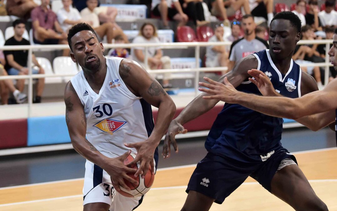 Basket serie B, la Virtus concede il bis: Consultinvest travolta al PalaTiziano 94-65